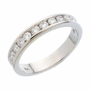 Half Eternity .45 CTW SI1 Diamond Stackable Ring 14k White Gold Band Size 7